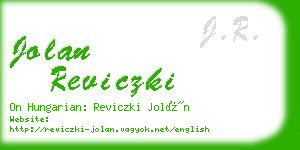 jolan reviczki business card